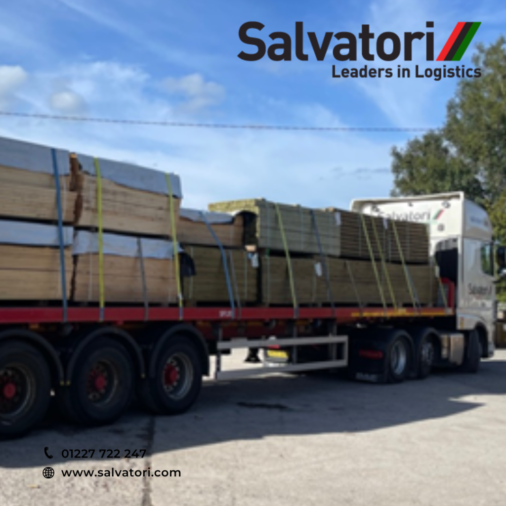 Heavy Haulage Kent fully loaded trailer from Salvatori