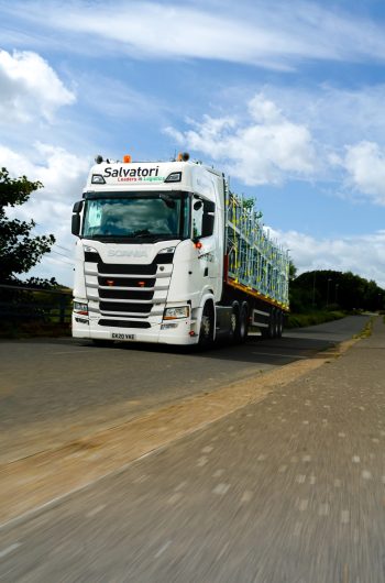 Salvatori trucks importing steel building construction products from Europe